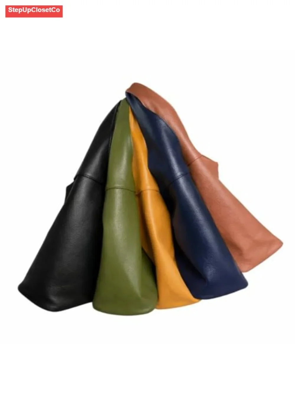Genuine Italian Leather Large Hobo Shoulder Bag Tote